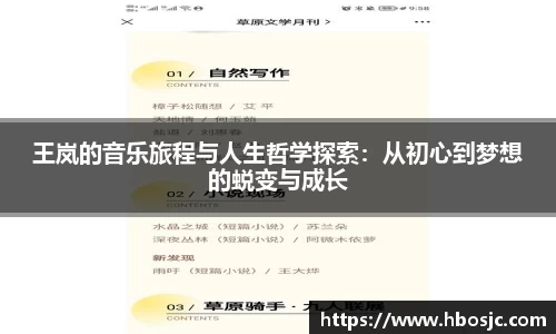 王岚的音乐旅程与人生哲学探索：从初心到梦想的蜕变与成长