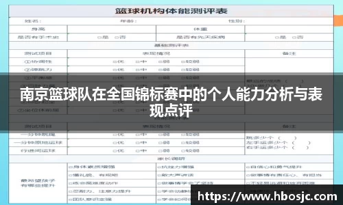 南京篮球队在全国锦标赛中的个人能力分析与表现点评